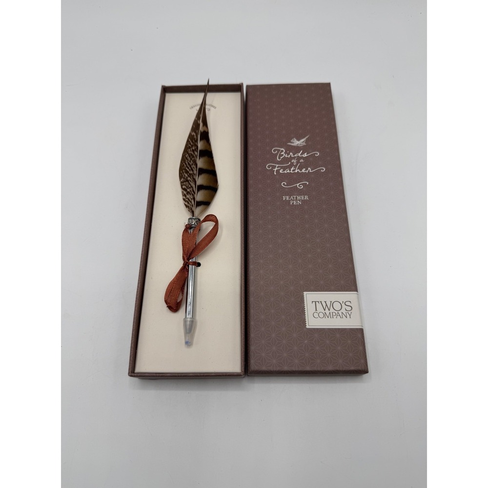 Two's Company - Birds Of A Feather - Feather Pen in Box - Refillable